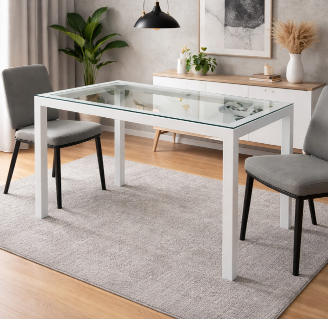 10178-233 Mesa 120x70x73cms. con cristal